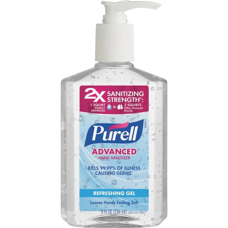 Purell 8 Oz. Gel Pump Bottle Hand Sanitizer 1