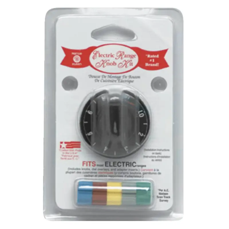 Range Kleen Black Electric Range & Oven Knob Kit 1