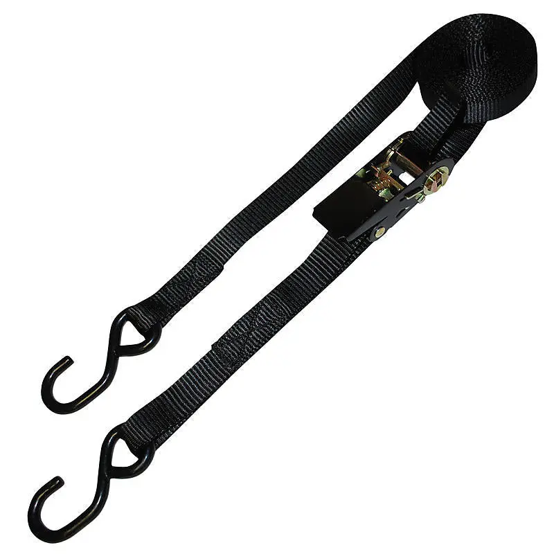 Ratchet Straps Usa 1" X 15' Ratchet Strap With S-Hooks 1