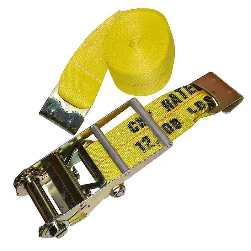 Ratchet Straps Usa 4" Ratchet Strap W/Flat Hooks 1