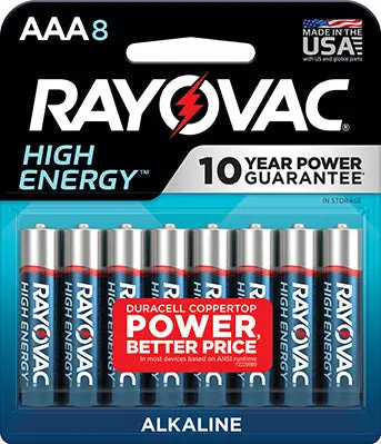 Rayovac Aaa High Energy™ Alkaline Batteries 8 Pack 1
