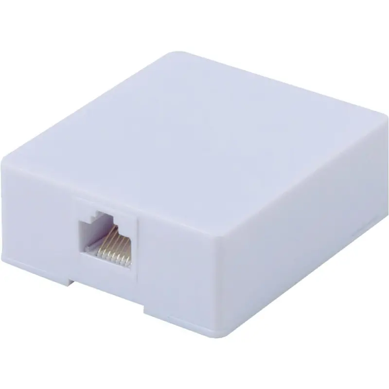 Rca White Surface Mount Plastic Wall Jack 1