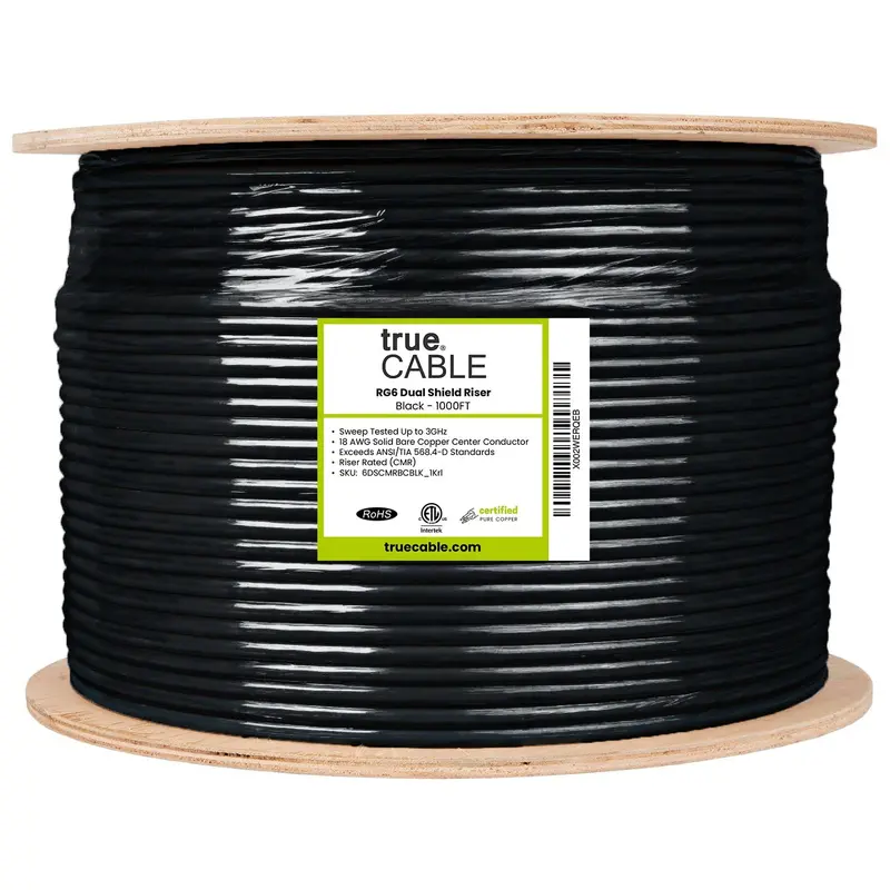 Rg6 Dual Shield Riser Coaxial Cable 1