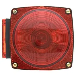 Right-Side Square Stop/Turn/Tail Light, Without License Light, Red, 4.5-In. 1