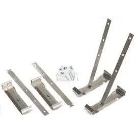Roof Hanger With Bracket, Mill Finish Aluminum, 5-In., 4-Pk. 1