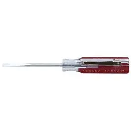 Round Slotted Cabinet Screwdriver, 1/8 X 2.25 In. 1