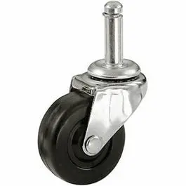 Rubber Wheel Caster, Friction-Grip Stem, 2-In. 1