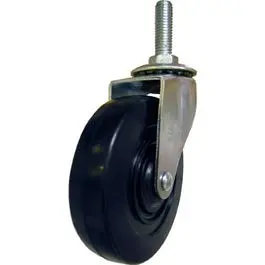 Rubber Wheel Caster, Threaded Stem, 4-In. 1