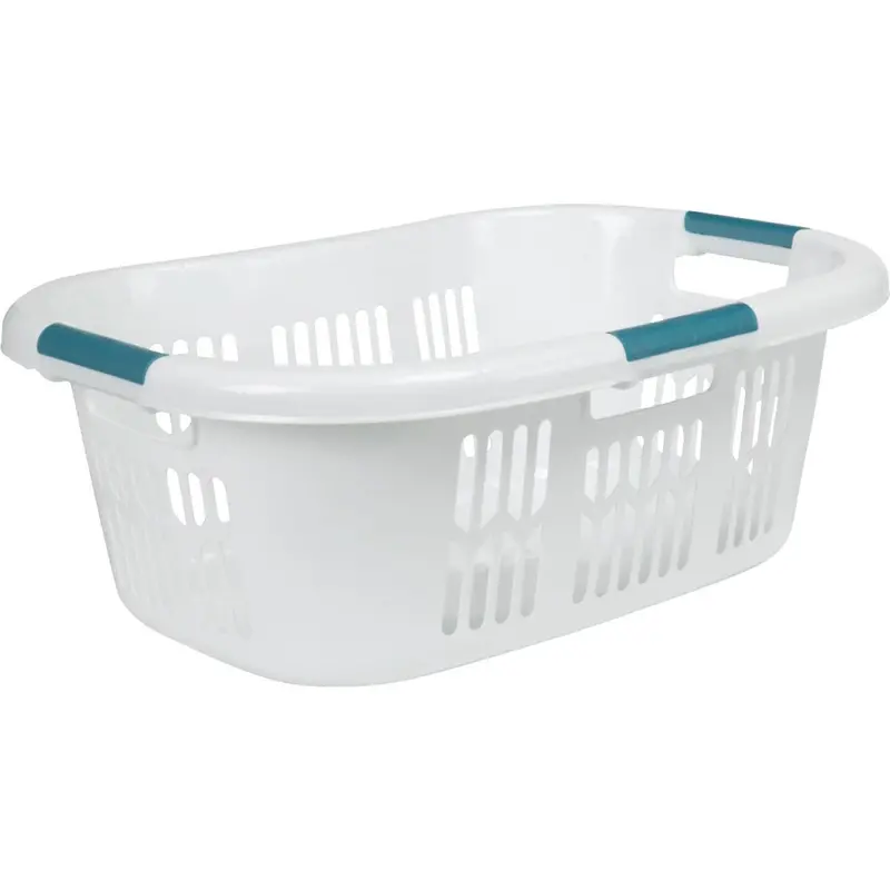 Rubbermaid 3-Handled White Laundry Basket 1