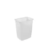 Rubbermaid Open Top Wastebasket 9 Gallon, White 1