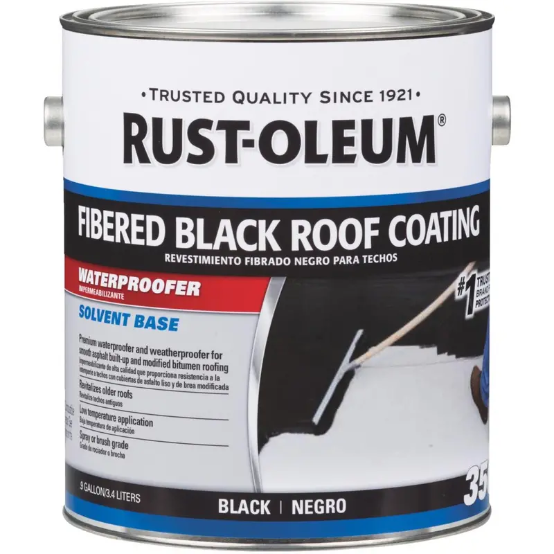 Rust-Oleum 350 1 Gal. Fibered Black Roof Coating 1