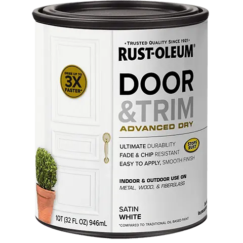 Rust-Oleum® Door & Trim Paint 1 Quart Satin White 1