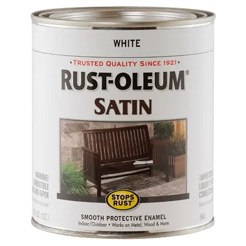 Rust-Oleum® Protective Enamel Brush-On Paint Satin White 1