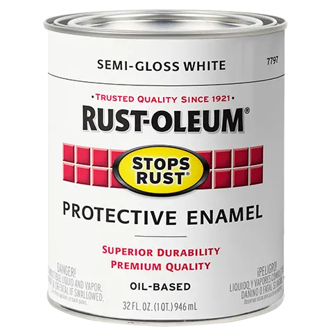 Rust-Oleum® Protective Enamel Brush-On Paint Semi-Gloss White 1
