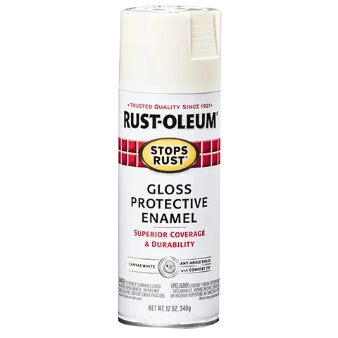 Rust-Oleum® Protective Enamel Spray Paint Gloss Canvas White 1