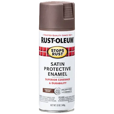 Rust-Oleum® Protective Enamel Spray Paint Satin Chestnut Brown 1