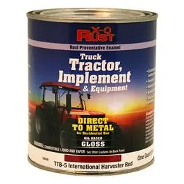 Rust-Preventative Paint & Primer, Direct To Metal, Truck, Tractor, Implement & Equipment, International Harvester Red, 1-Qt. 1