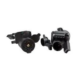 Rv Trailer Connector Adapter, 7-Way To 4-Flat Or 6-Round 1