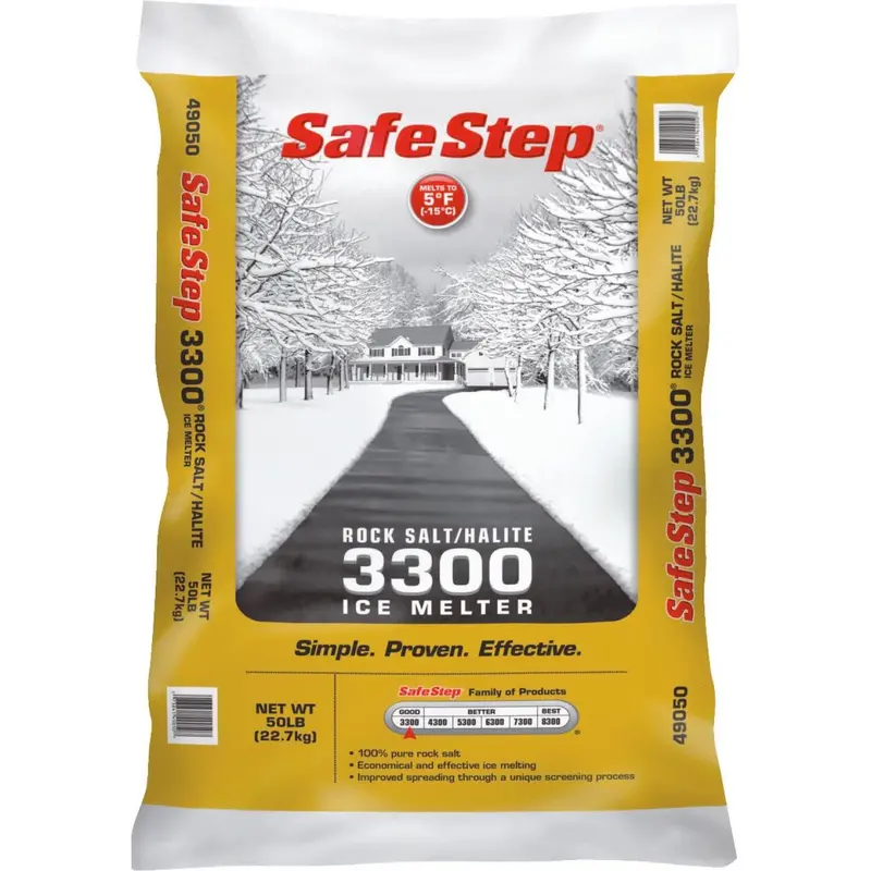 Safe Step 3300 50 Lb. Rock Salt/Halite Ice Melt Large Pellets 1