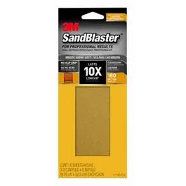 Sandblaster Sandpaper, 3-2/3-In. X 9-In., 180 Grit, 6-Pk 1