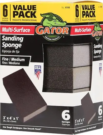 Sanding Sponge 320/120 Grit 6Pk 1