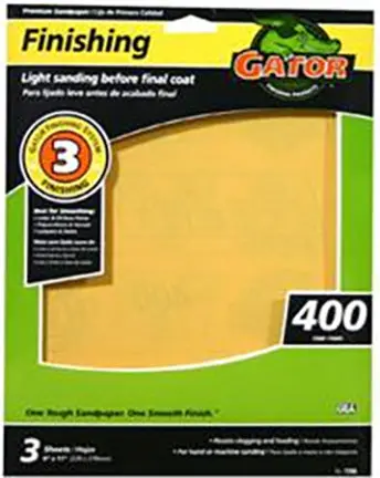 Sandpaper 9 In X 11 In 400 Grit 3 Pk 1
