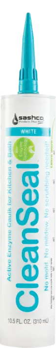 Sashco  10.5 Oz Cleanseal Active Enzyme Adhesive Caulk, White 1