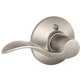 Satin Nickel Accent Left-Hand Dummy Lever Lockset 1