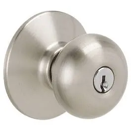 Satin Nickel Plymouth Knob Entrance Lock 1