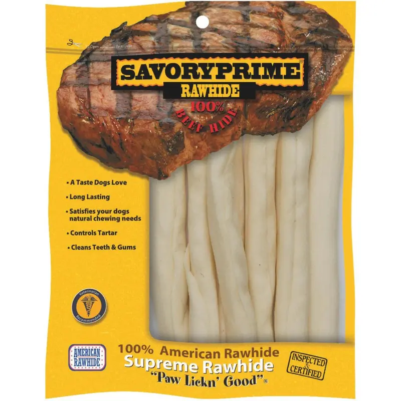 Savory Prime Natural Stick 9 In. To 10 In. Rawhide Chew 1