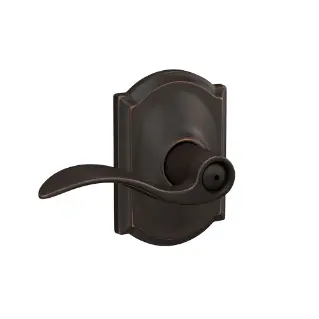 Schlage Accent Lever With Camelot Trim Bed & Bath Lock 1