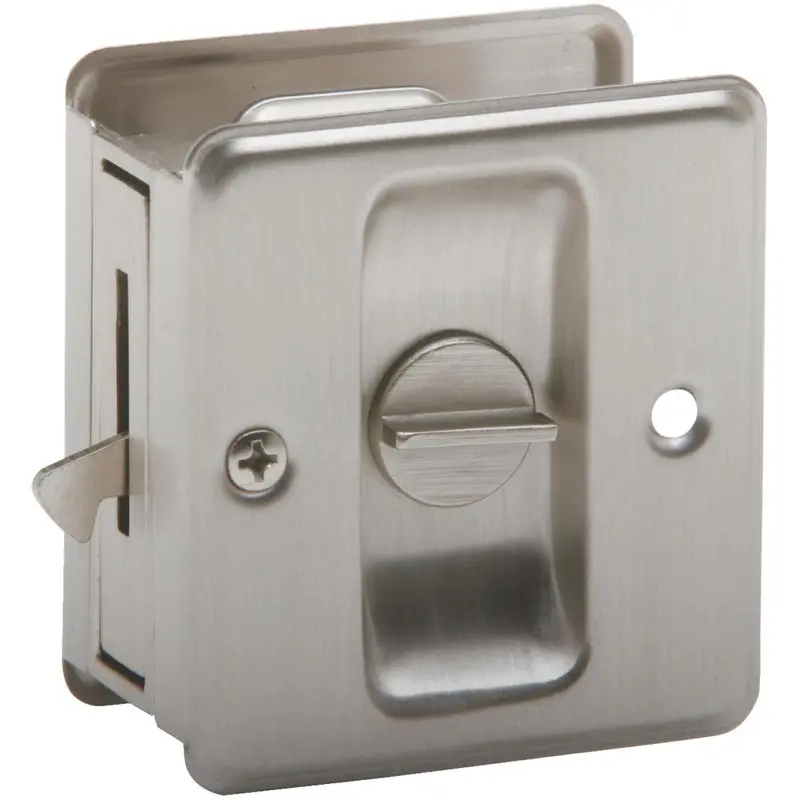 Schlage Privacy Satin Nickel Pocket Door Lock Pull 1