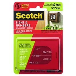Scotch Sign Mounting Strips, 1 X 3-In. 1