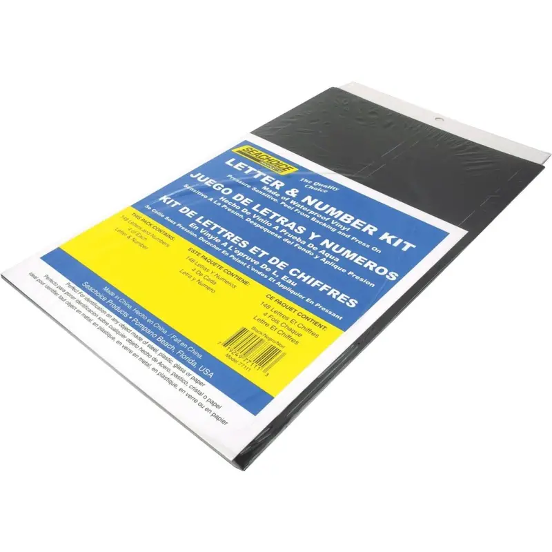 Seachoice 3-1/4 In. Black Solid Vinyl Letter & Number Kit 1