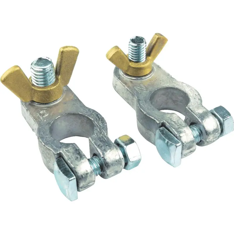 Seachoice Standard Top/Side Post Battery Terminal With Brass-Plated Nuts (2-Count) 1