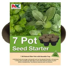 Seed Starter Tray, 7 Pots 1