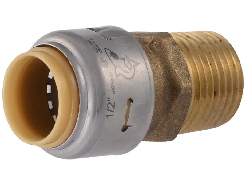 Sharkbite & Cash Acme Max Brass Push Male Adapter 1