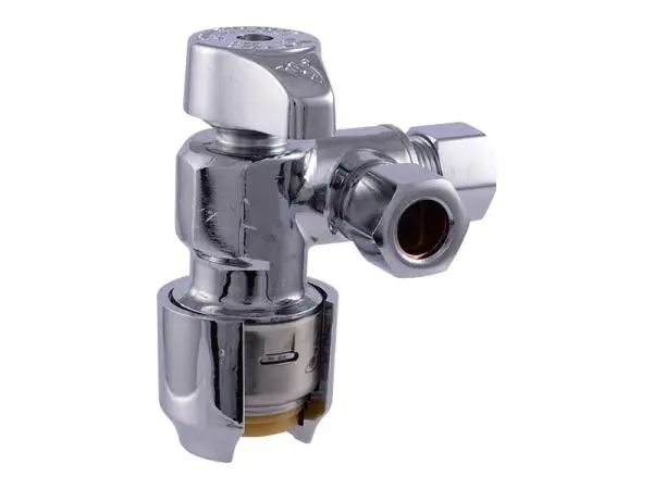 Sharkbite Max Brass Push Dual Outlet Angle Stop 1