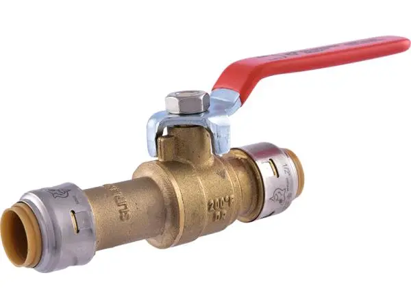 Sharkbite Max Brass Push Slip Ball Valve 1