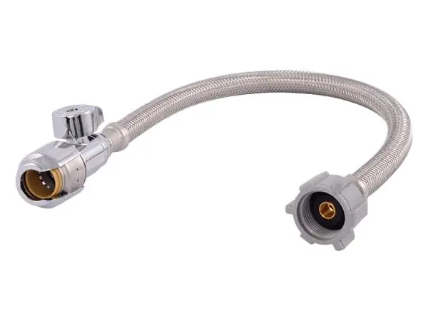 Sharkbite Max Stainless Steel Braided Toilet Connector With Straight Stop Valve 1