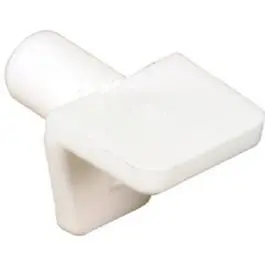 Shelf Support Peg, White Plastic, 5Mm, 12-Pk. 1