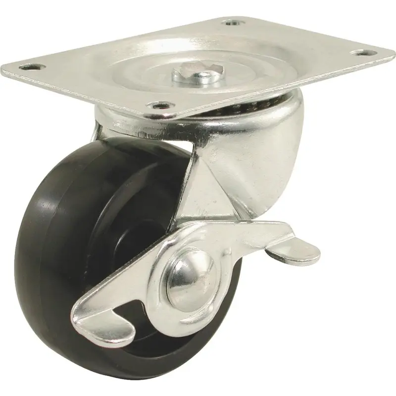 Shepherd 2 In. General-Duty Polypropylene Swivel Plate Caster With Brake 1