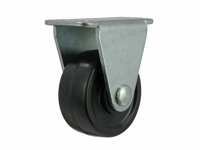 Shepherd Hardware 1-1/2-Inch Rubber Rigid Plate Caster, 40-Lb Load Capacity 1