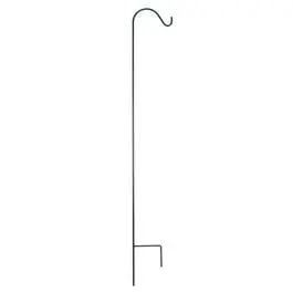 Shepherd's Hook, Single, Black Steel, 84-In. 1