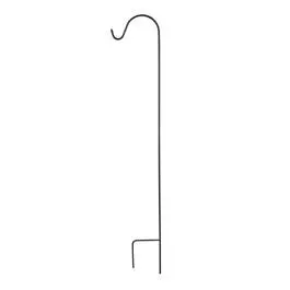 Shepherd's Hook, Single Offset, Black Steel, 48-In. 1