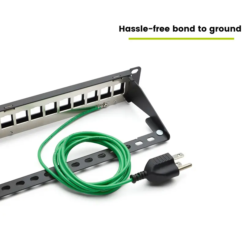 Shielded Ethernet Patch Panel Bond & Ground Extension Wire Adapter 2