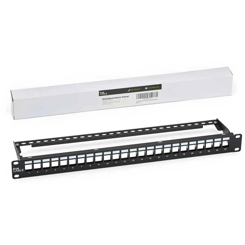 Shielded Patch Panel, 24 Port, 1U, Blank Modular 1