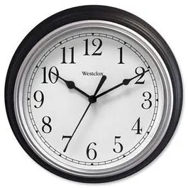 Simplicity Wall Clock, Black,  8.5-In. Round 1