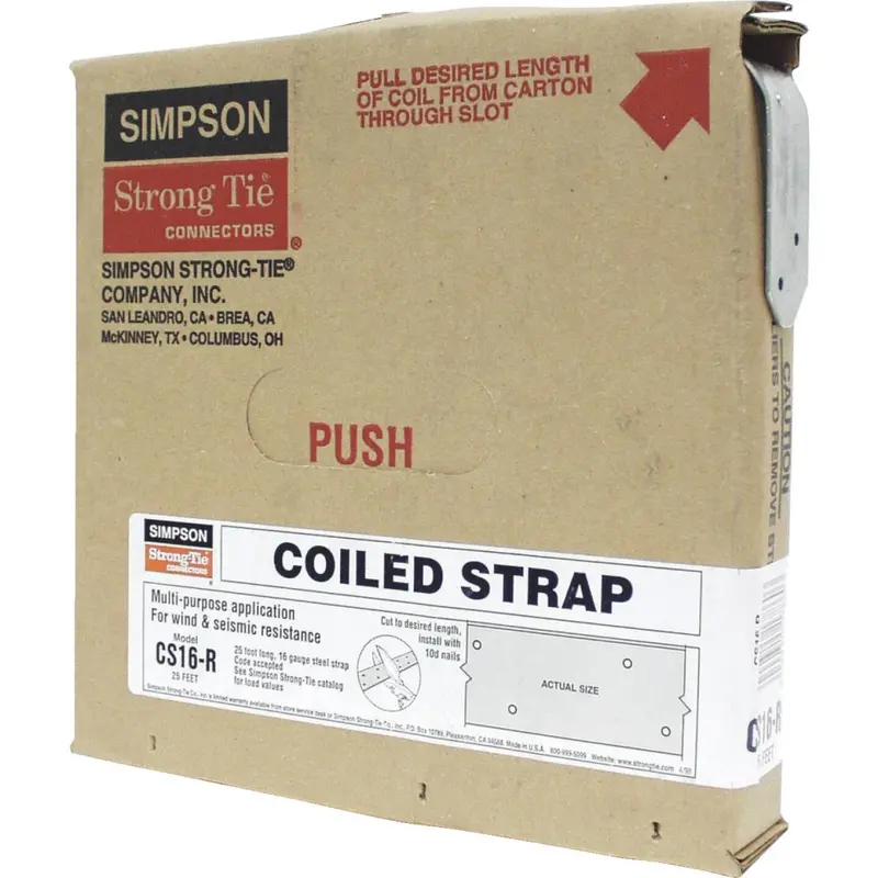 Simpson Strong-Tie 1-1/4 In. X 25 Ft. Galvanized Steel 16 Gauge Coiled Strapping 1