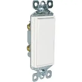 Single Pole Decorator Switch 15A 120/277W White 1
